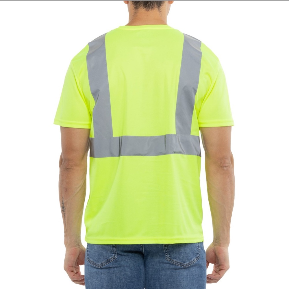 NWT Arctic Quest day glow yellow high visibility t shirt M - Picture 2 of 10